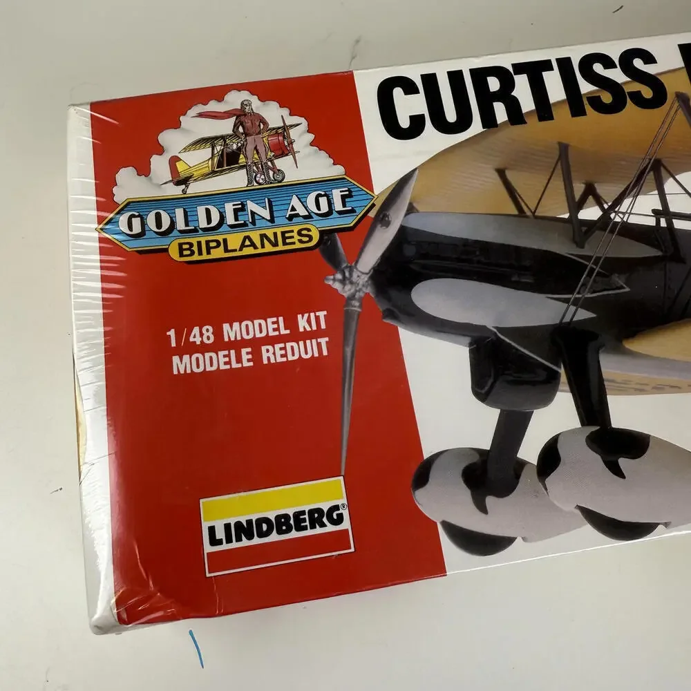 Lindberg Golden Age Biplane Curtiss P6E Plastic Model 1:48 1993 Brand New